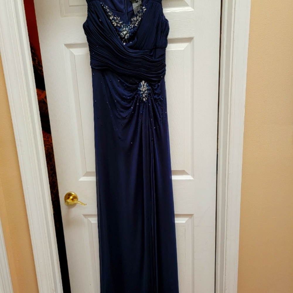 Navy blue gown